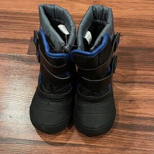 Kids Black and Blue Winter Boots